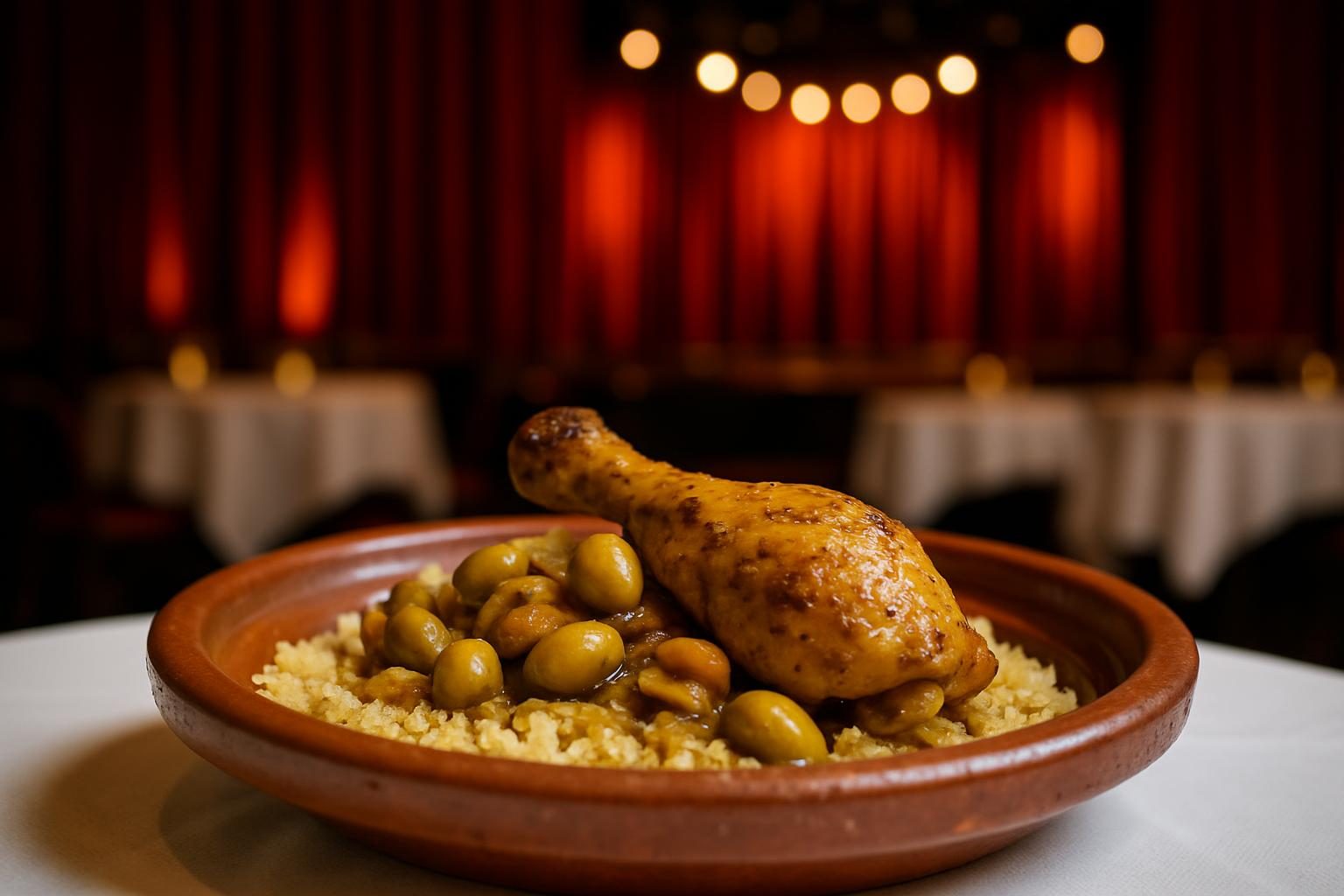 Cuisse de poulet façon tajine et semoule (photo non contractuelle)