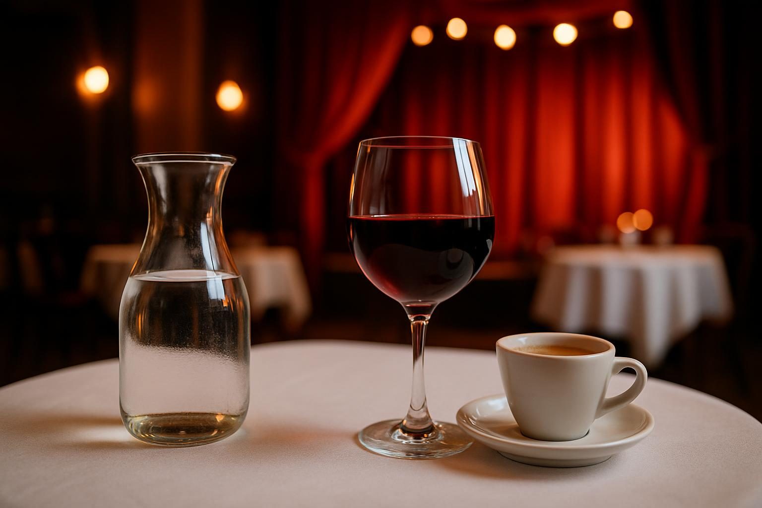 Eau, vin et café (photo non contractuelle)